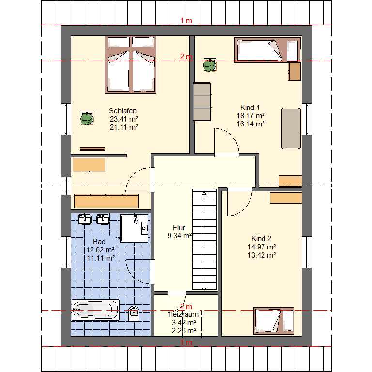 Einfamilienhaus 2-149 W Grundriss OG